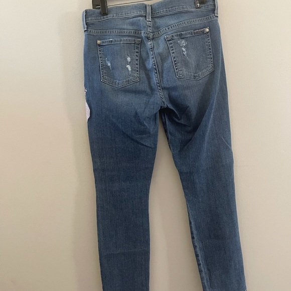 7 Mankind Distressed Floral Jeans Size 26 - Picture 7 of 12